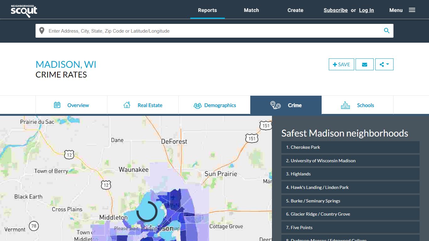 Madison, WI Crime Rates and Statistics - NeighborhoodScout