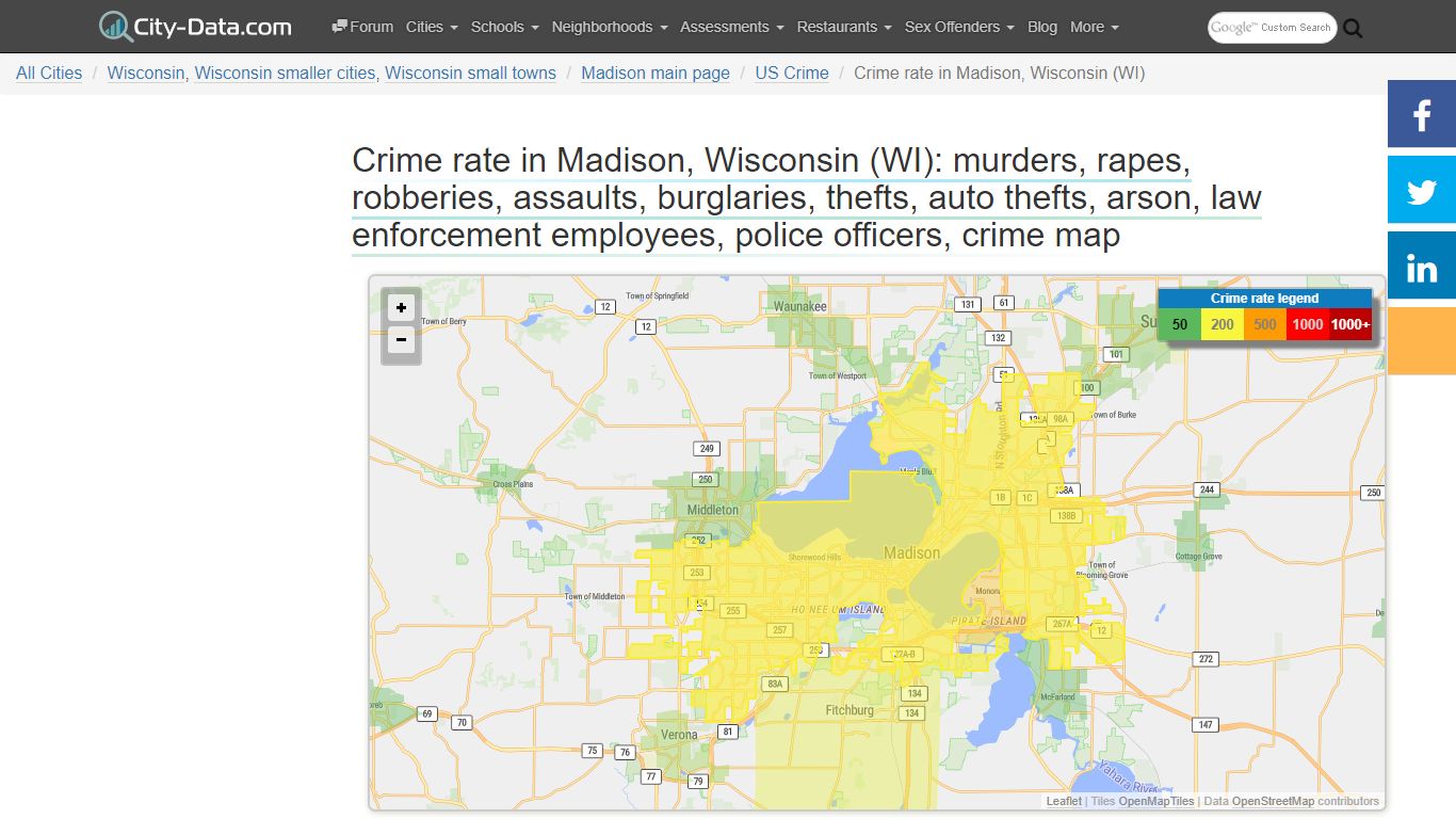 Crime rate in Madison, WI - City-Data